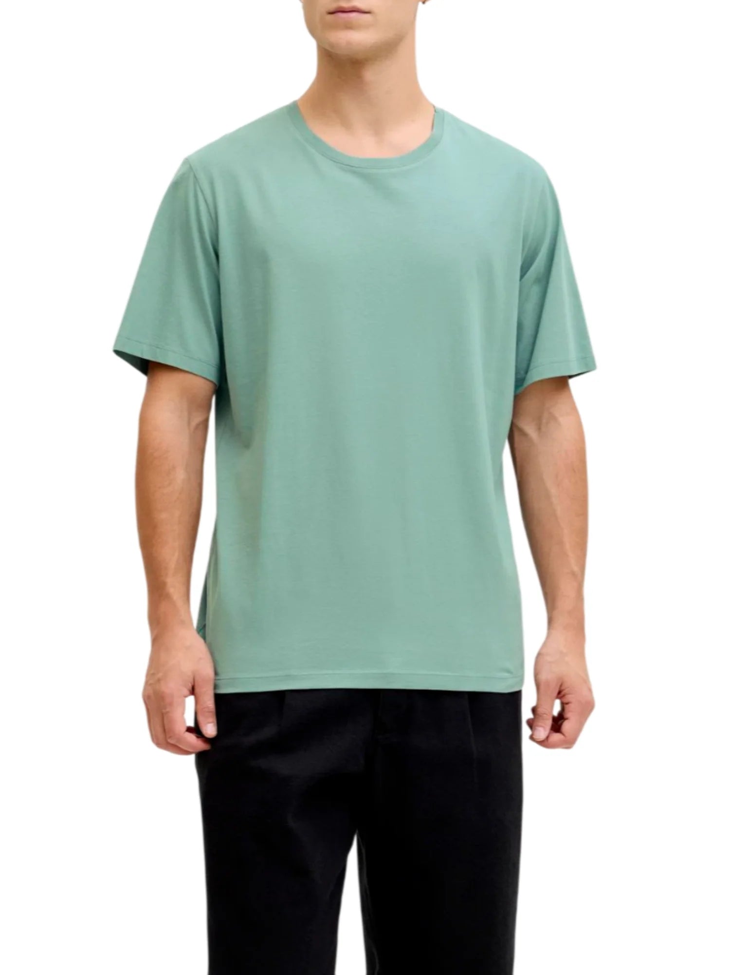 Jack&Jones T-shirt uomo manica corta verde acqua 12156101 MINERAL BLUE JACK&JONES