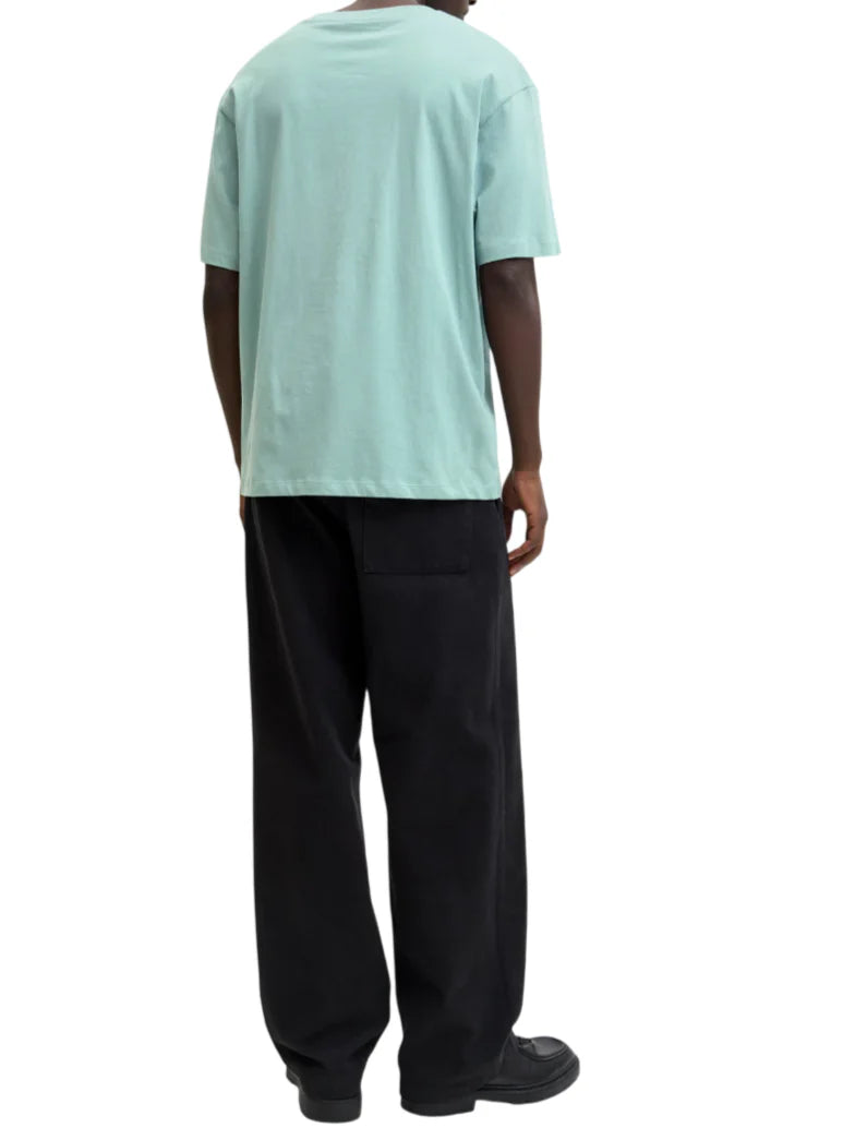 Jack&Jones T-shirt basic uomo in cotone verde acqua 12249319 MINERAL BLUE JACK&JONES