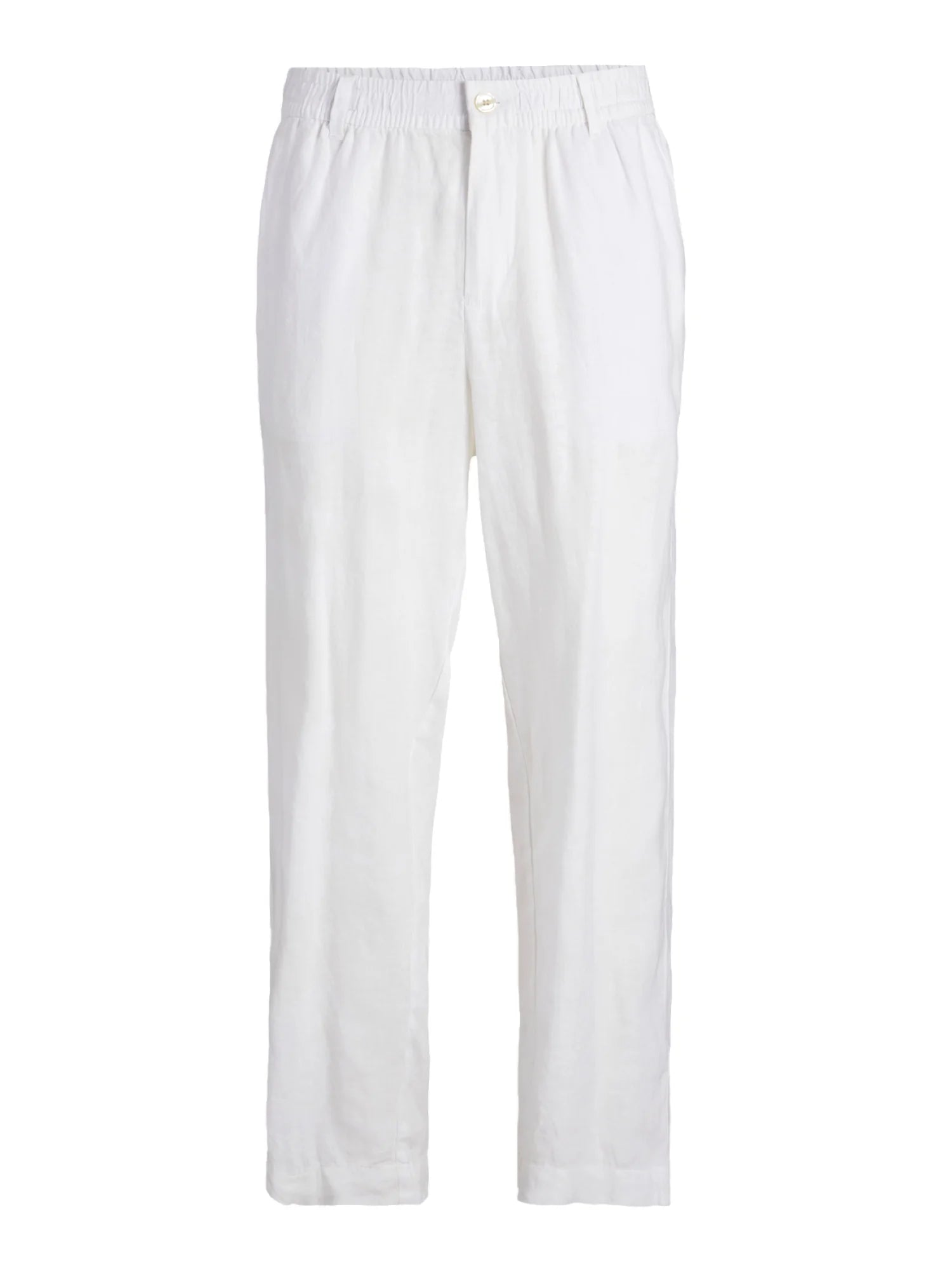Jack&Jones pantaloni uomo in lino Loose fit bianco 12253120 BRIGHT WHITE JACK&JONES