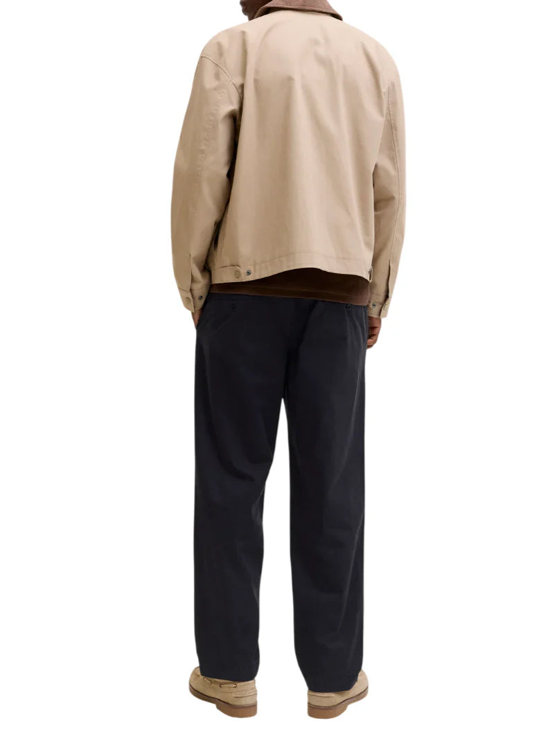 Jack&Jones pantaloni uomo in gabardine nero 12288514 BLACK JACK&JONES