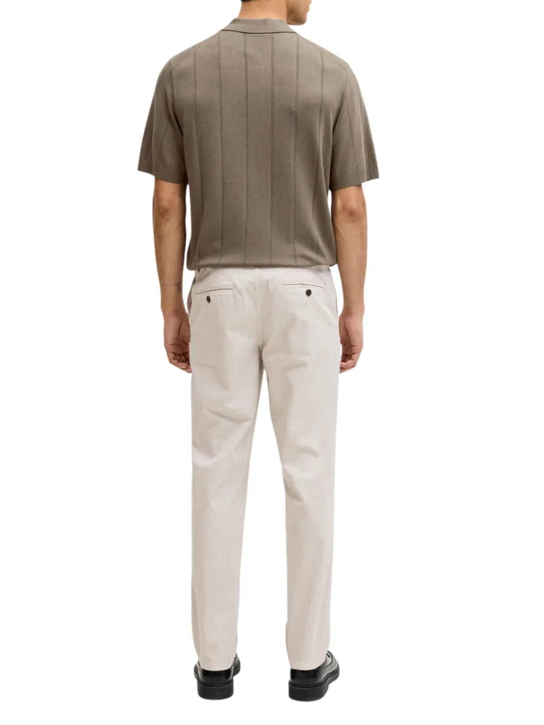 Jack&Jones polo in maglia uomo manica corta tortora 12291042 MOREL JACK&JONES