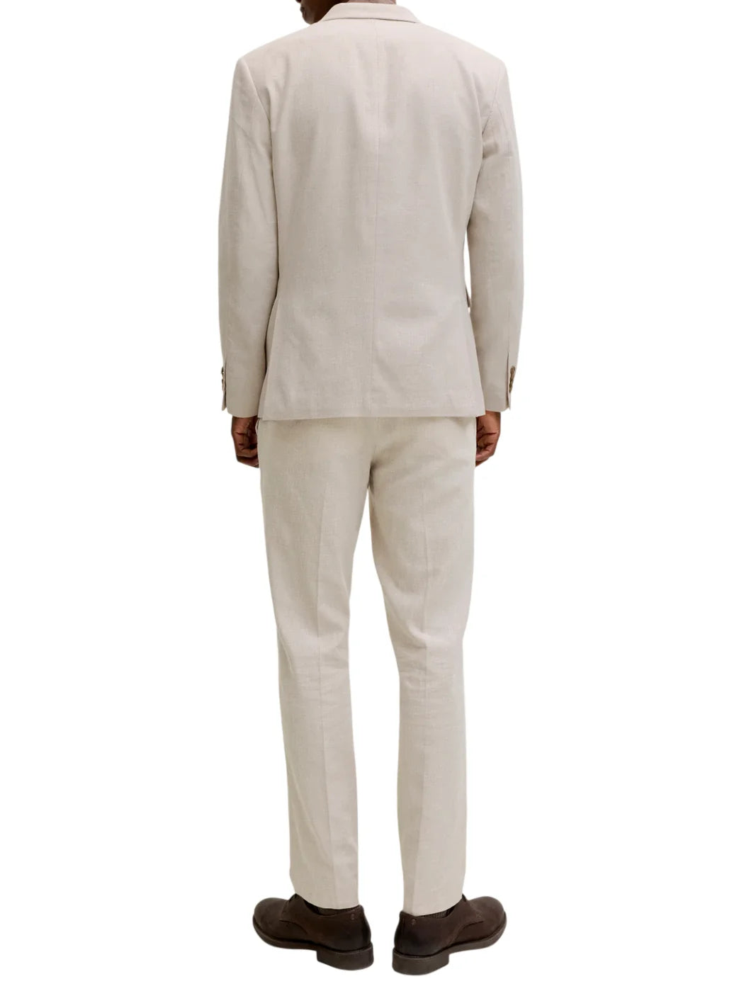 Jack&Jones pantaloni slim uomo misto lino ecrù 12291807 ANCIENT SCROLL JACK&JONES