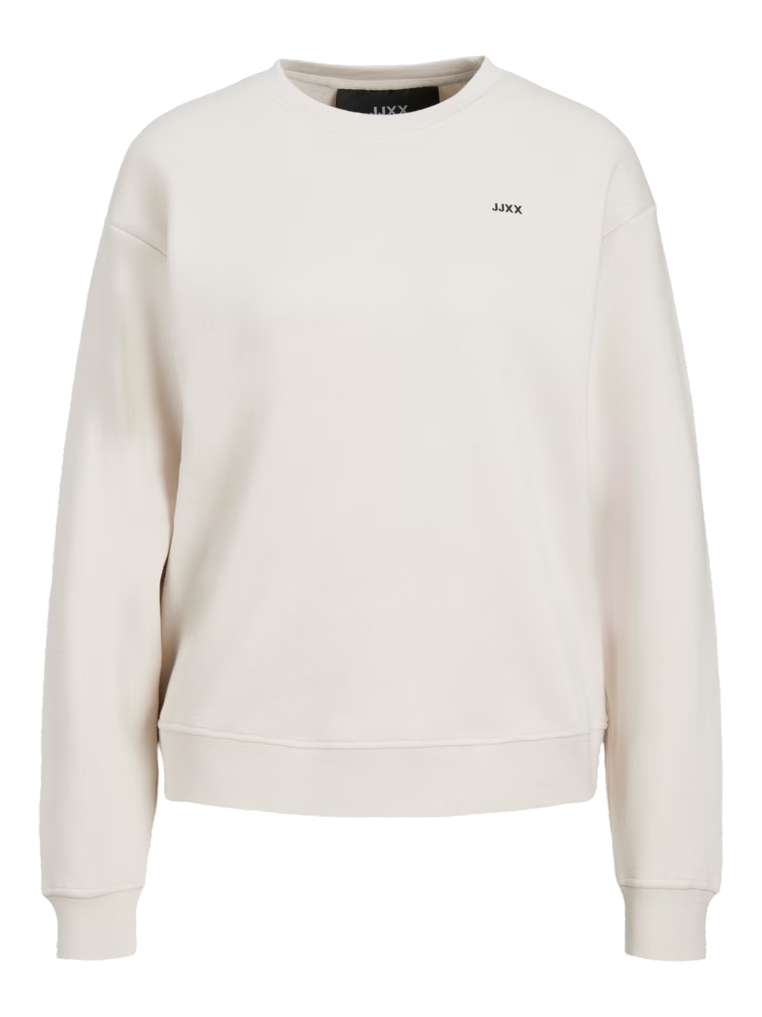Jjxx felpa donna con interno felpato ecrù 12223962 MOONBEAM BLACKLOGO JJXX