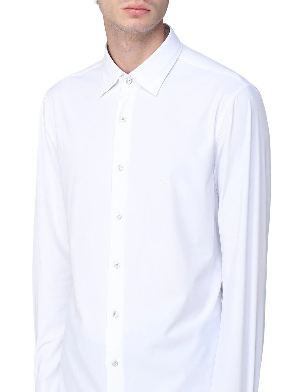 Michael Kors Camicia slim fit Performance in nylon stretch Bianco MD0MD91399 M100 MICHAEL KORS