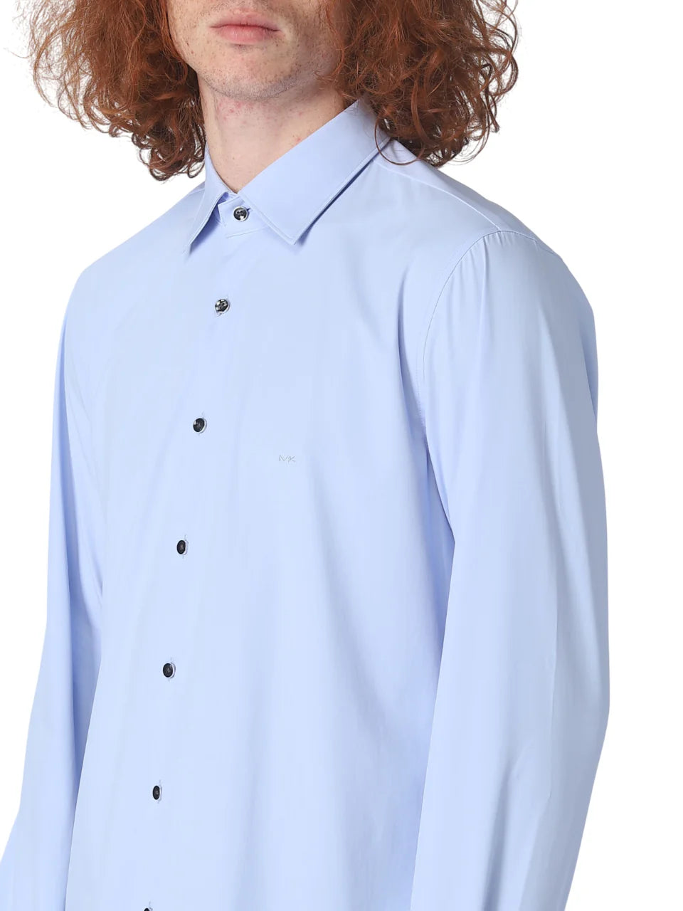 Michael Kors Camicia slim fit Performance in nylon stretch celeste MD0MD91399 M453 MICHAEL KORS