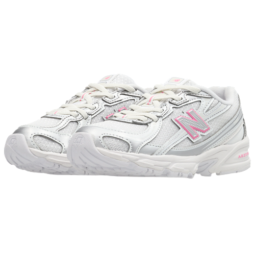 New Balance sneakers 740 bambina in mesh ed ecopelle argento rosa P740 3DB NEW BALANCE