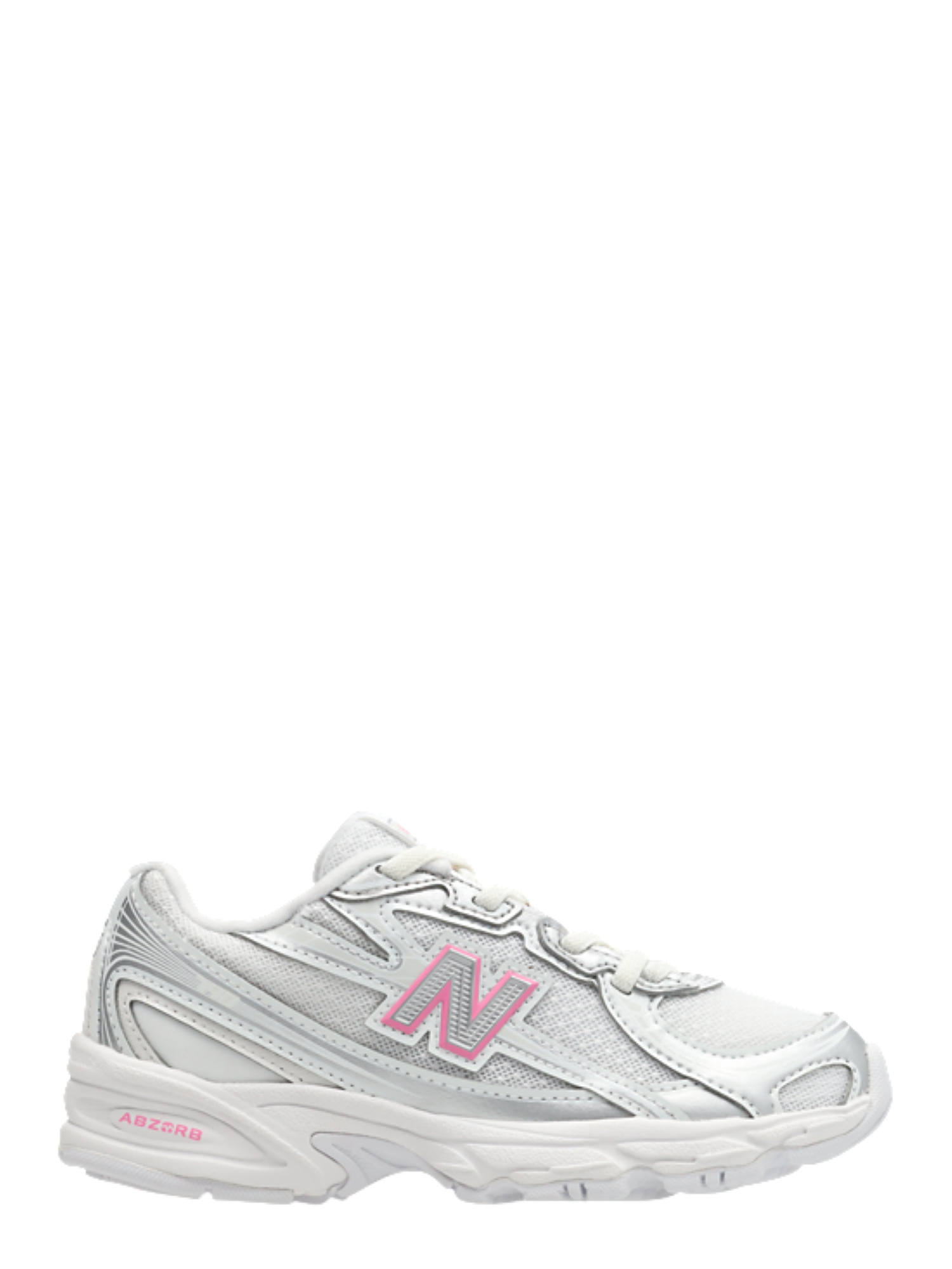 New Balance sneakers 740 bambina in mesh ed ecopelle argento rosa P740 3DB NEW BALANCE
