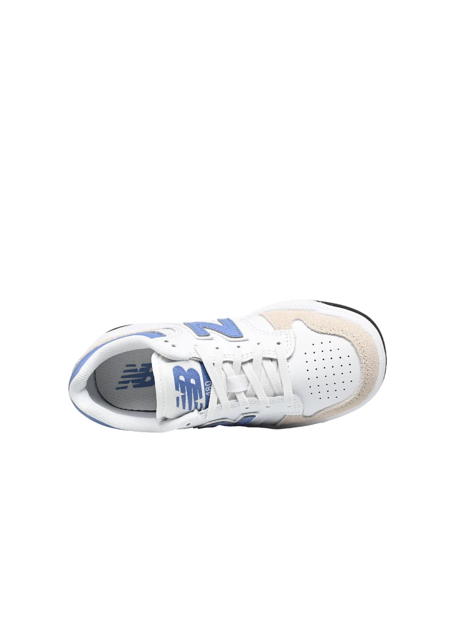 New Balance sneakers bambino 480 in ecopelle e suede bianco celeste PB480 9Q9 NEW BALANCE