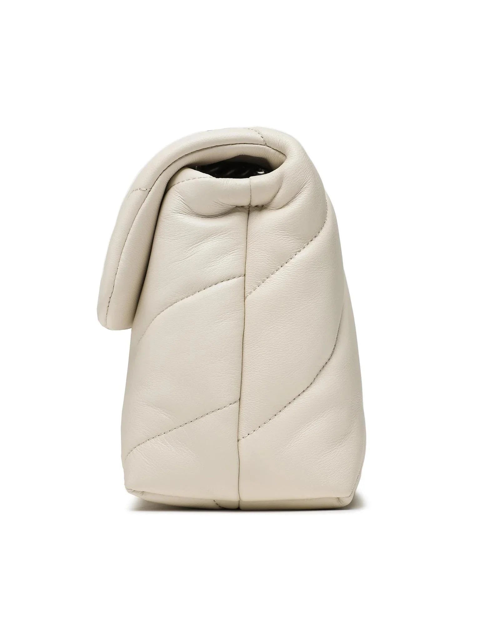 Pinko borsa Love Bag Puff Classic in pelle trapuntata bianco argento 100038-A0F2 Z14O PINKO