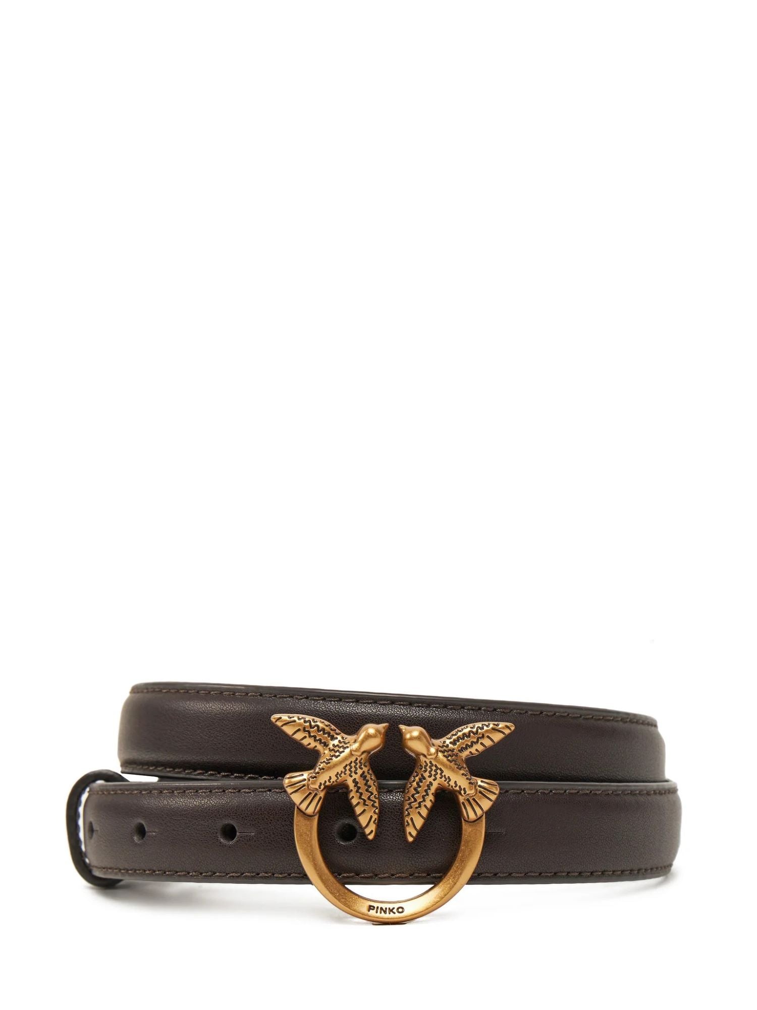 Pinko cintura Love Berry h2 in pelle nero oro 100143-A0F1 M12Q PINKO