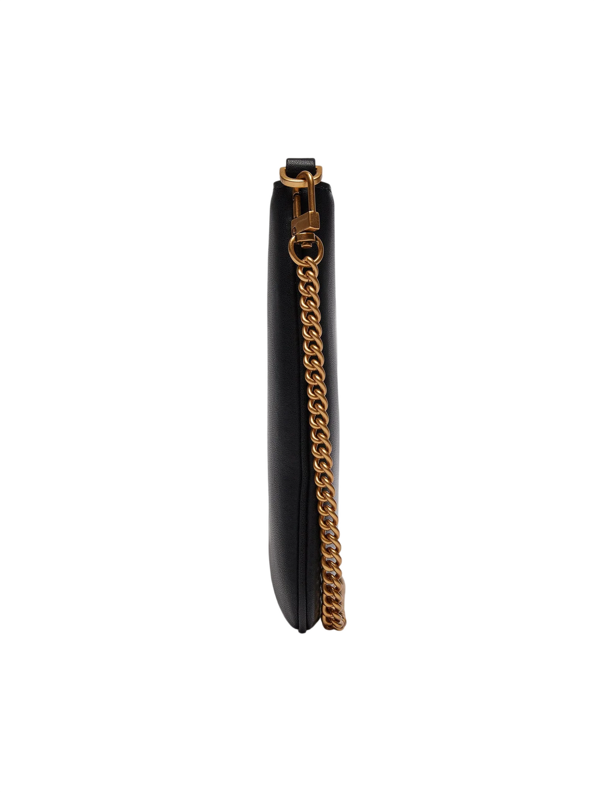 Pinko pochette Flat Classic in pelle con tracolla nero oro 100455-A0F1 Z99Q PINKO