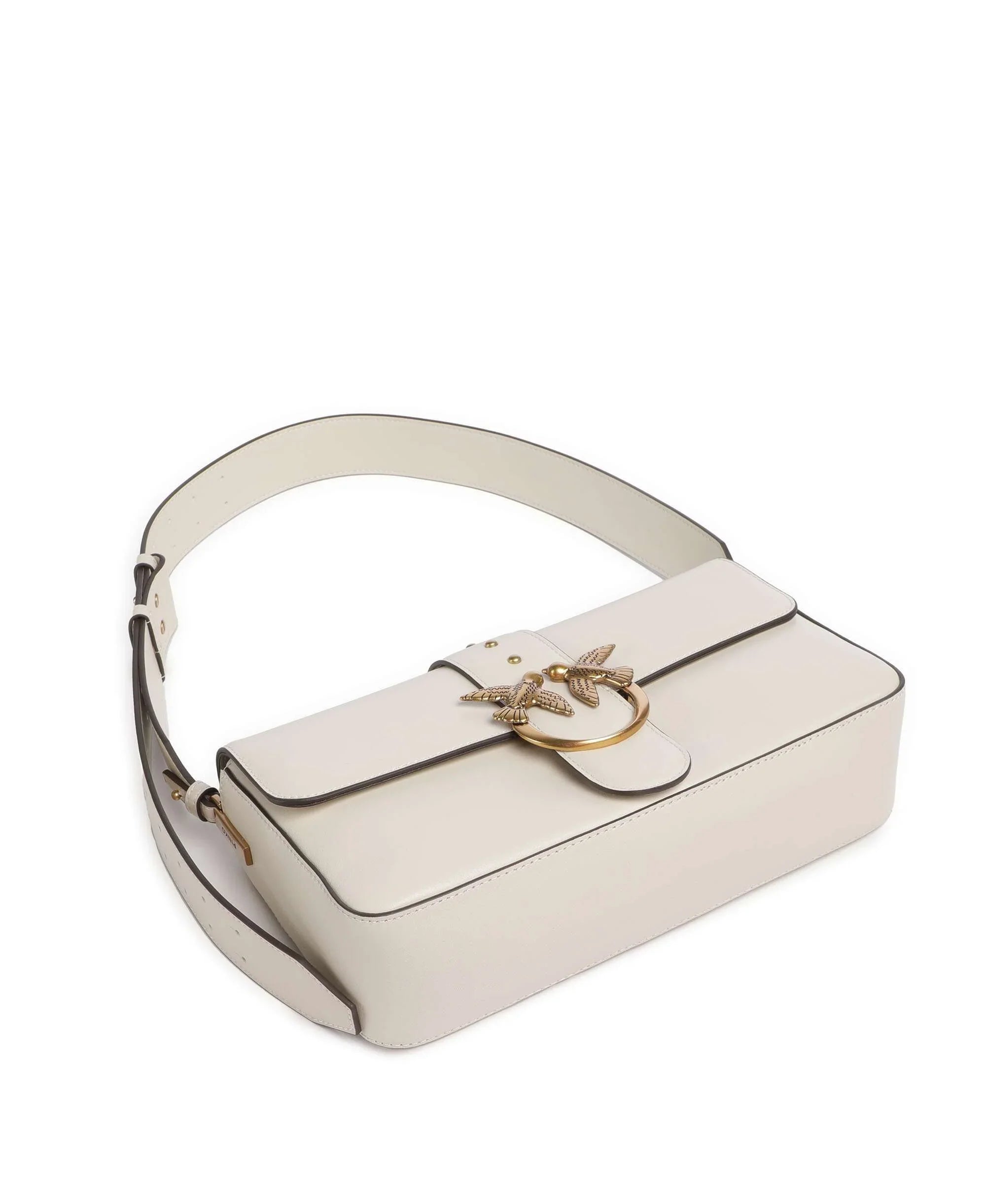 Pinko borsa Love Bag One Classic Slouchy panna oro 104524-A0QO Z14Q PINKO