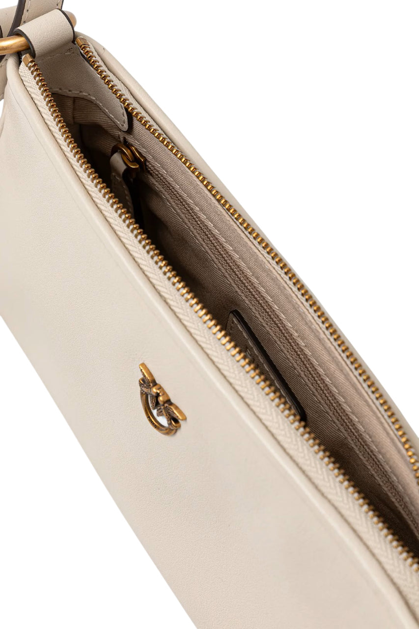 Pinko borsa a tracolla Half Moon bianco 105069-A0QO Z14Q PINKO