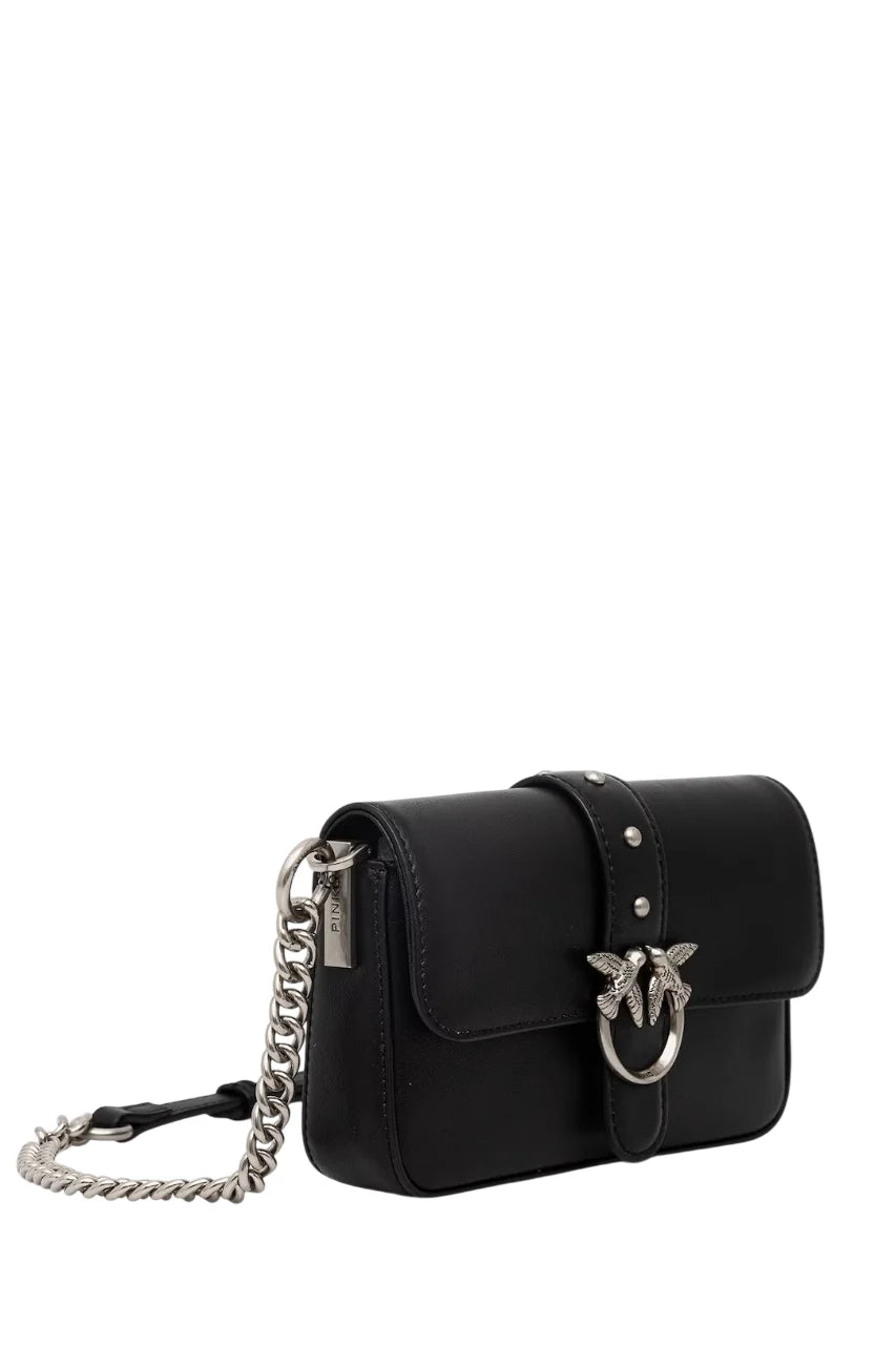 Pinko borsa Love One Slouchy Baby in pelle nero 105353-A0QO Z99O PINKO