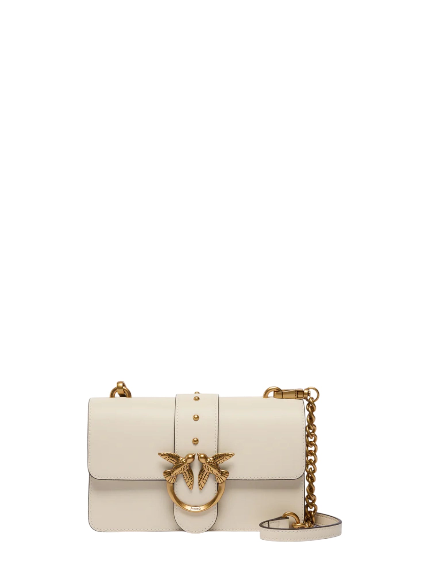 Pinko borsa a tracolla Love Bag One Mini bianco oro 105856-A0F1 Z14Q PINKO