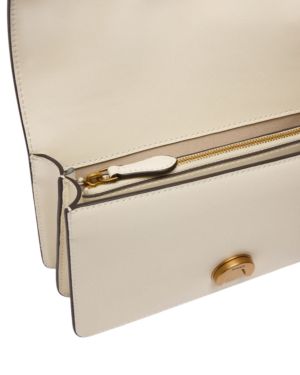 Pinko borsa a tracolla Love Bag One Mini bianco oro 105856-A0F1 Z14Q PINKO
