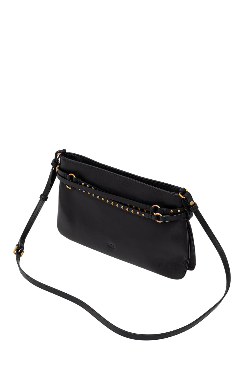 Pinko borsa a spalla Belt Bag Classic nero oro 106176-A0QO Z99Q PINKO