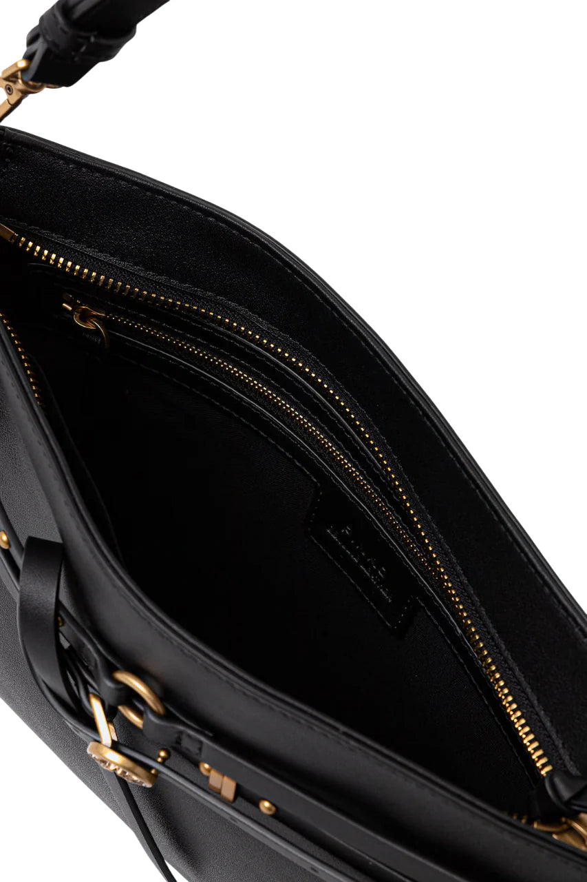 Pinko borsa a spalla Belt Bag Classic nero oro 106176-A0QO Z99Q PINKO