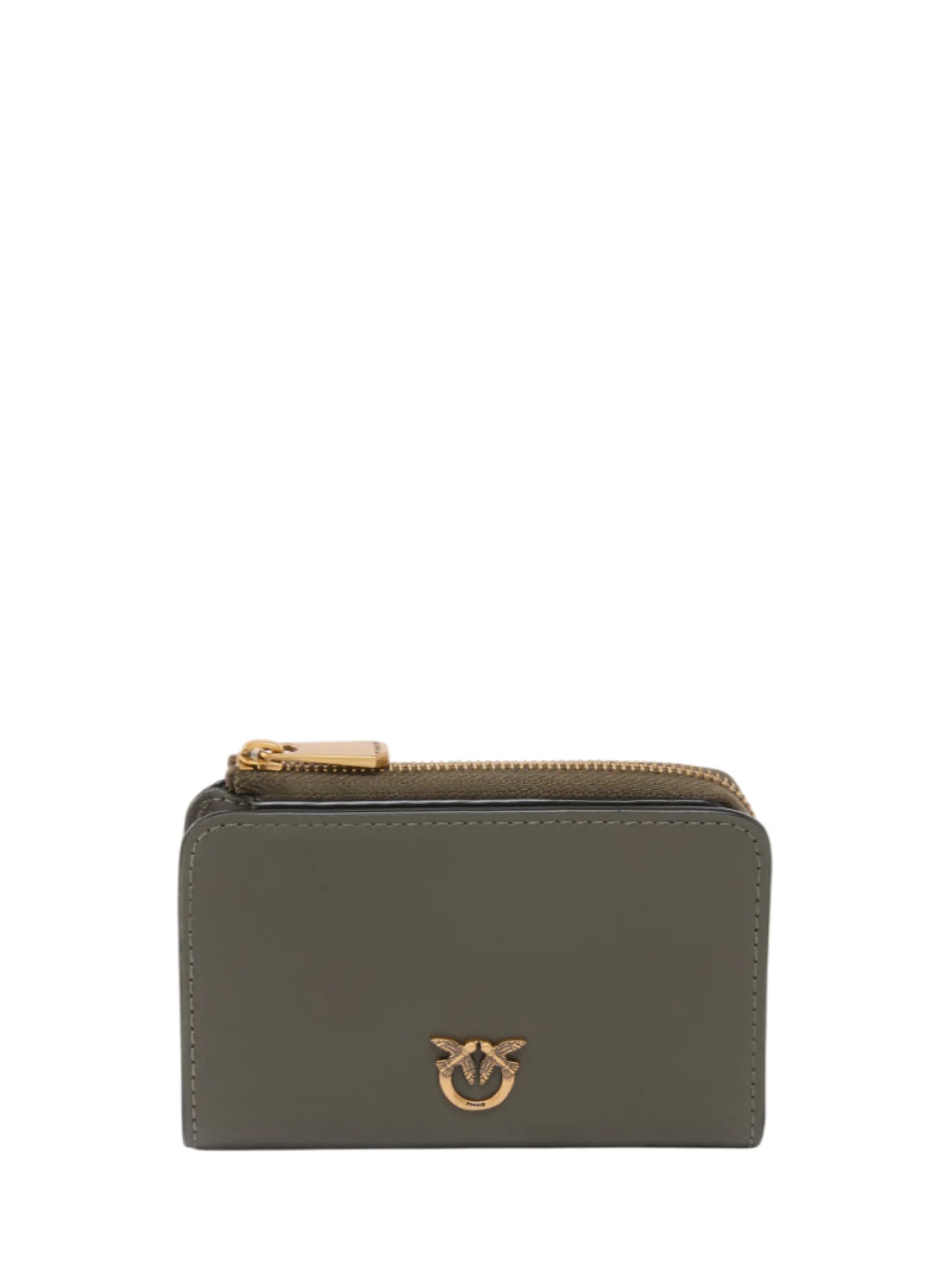 Pinko portafogli mini Wallet in pelle verde fango 106206-A0F1 K35Q PINKO