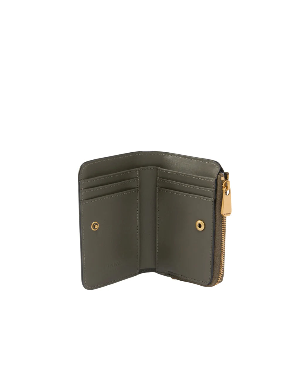 Pinko portafogli mini Wallet in pelle verde fango 106206-A0F1 K35Q PINKO