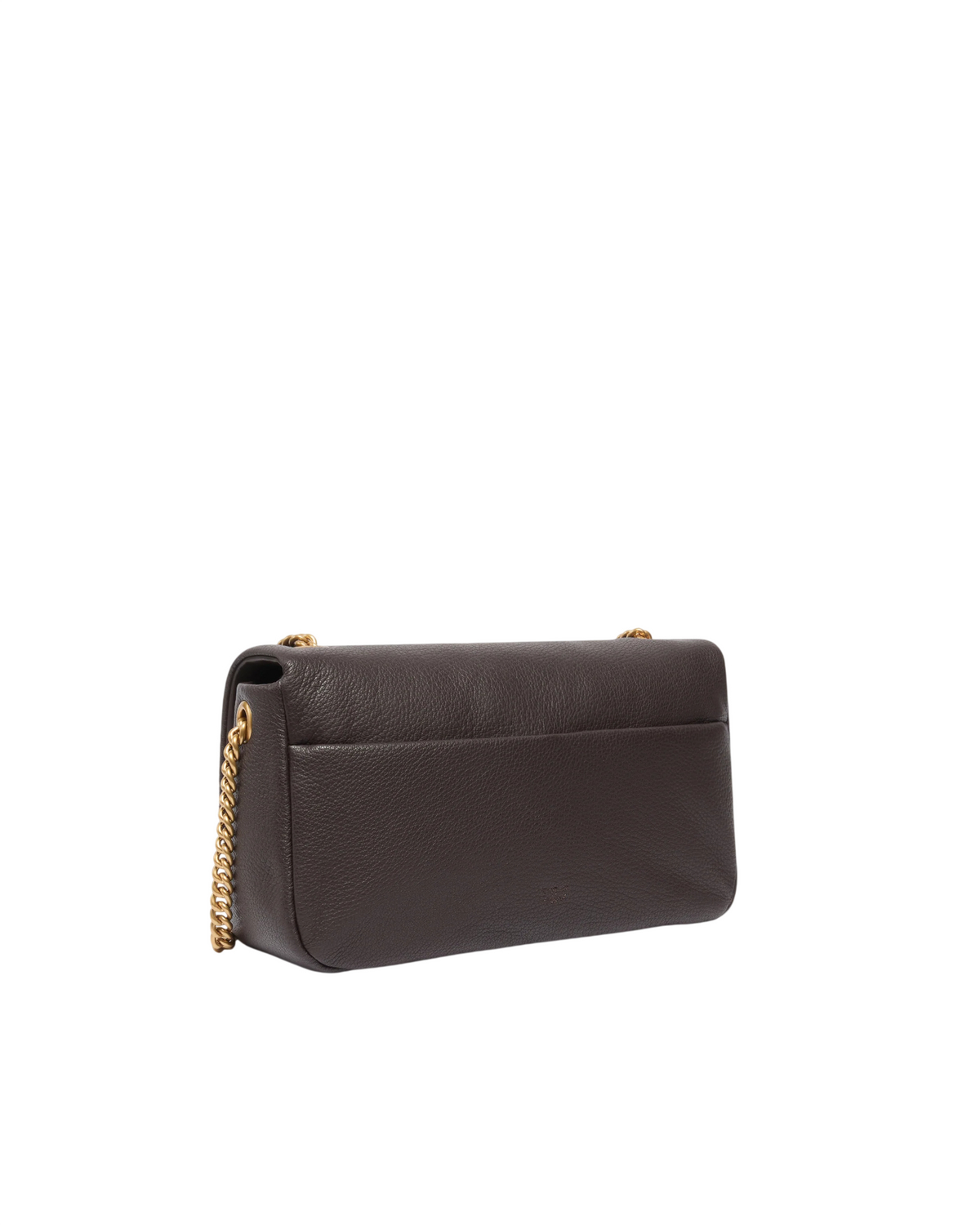 Pinko borsa a spalla in pelle Click Soft Horizontal Chain marrone moro 107022-A3CX M12Q PINKO