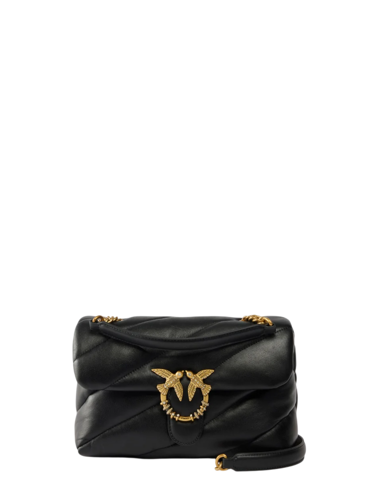 Pinko borsa Love Bag Puff Classic New Buckle nero oro 107057-A0F2 Z99Q PINKO