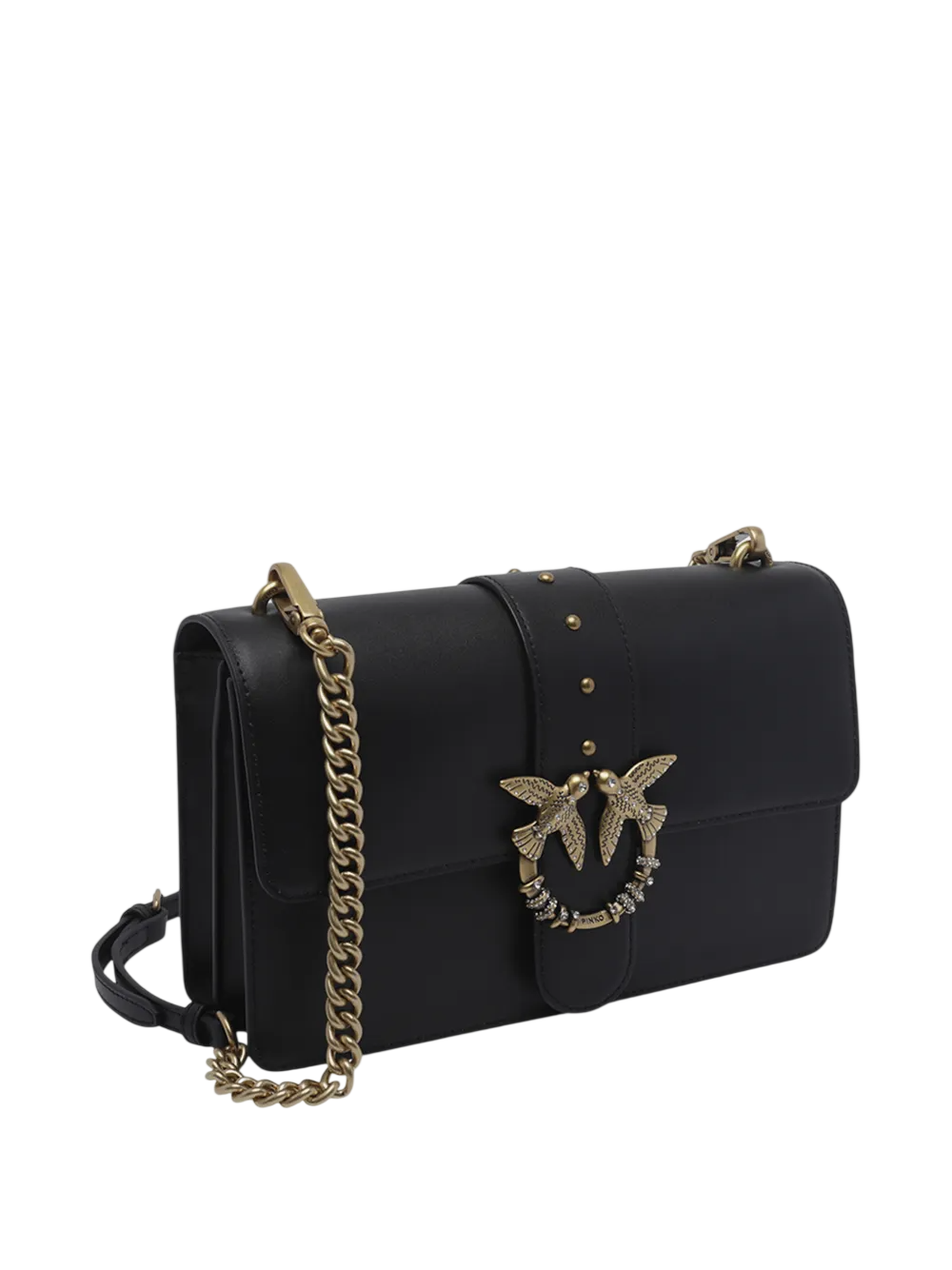 Pinko borsa Love Bag One Classic New Buckle nero oro 107070-A0F1 Z99Q PINKO