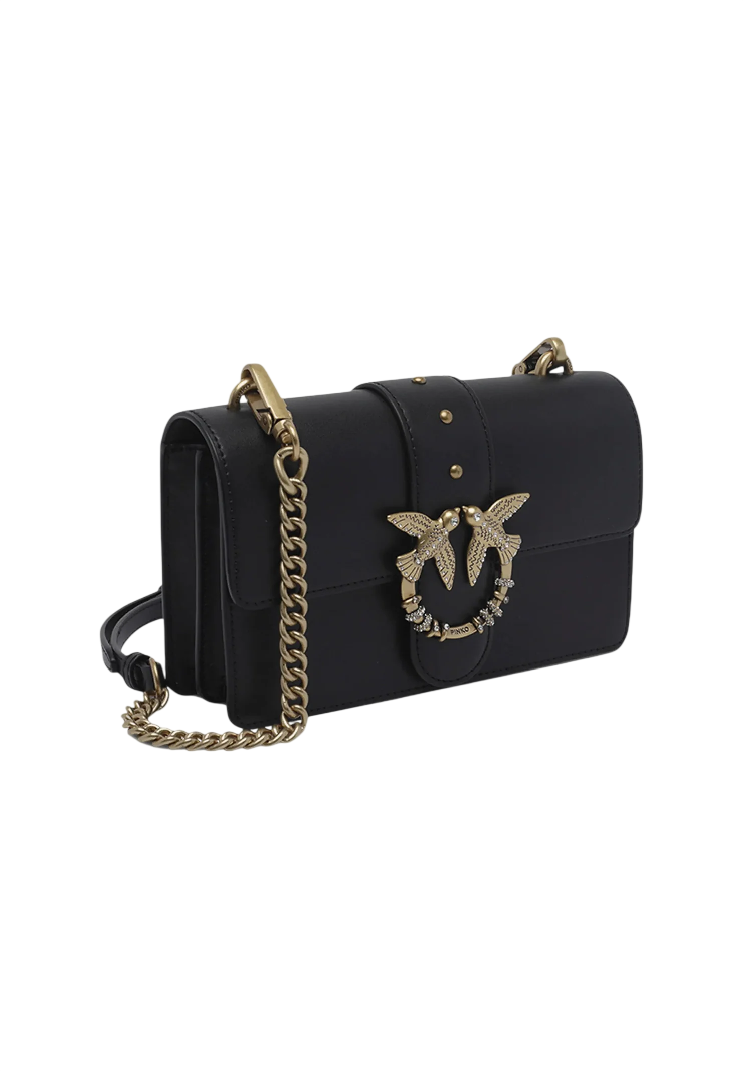 Pinko borsa Love Bag One Mini New Buckle nero oro 107071-A0F1 Z99Q PINKO