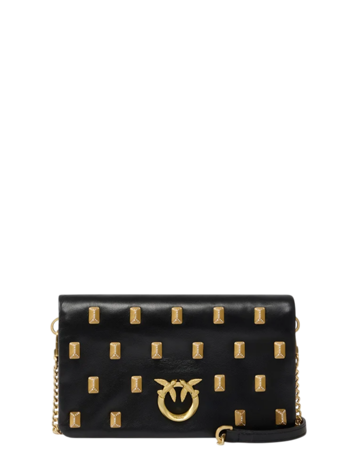 Pinko borsa Click Soft Horizontal Mini con borchie gioiello nero 107087-A0F2 Z99G PINKO