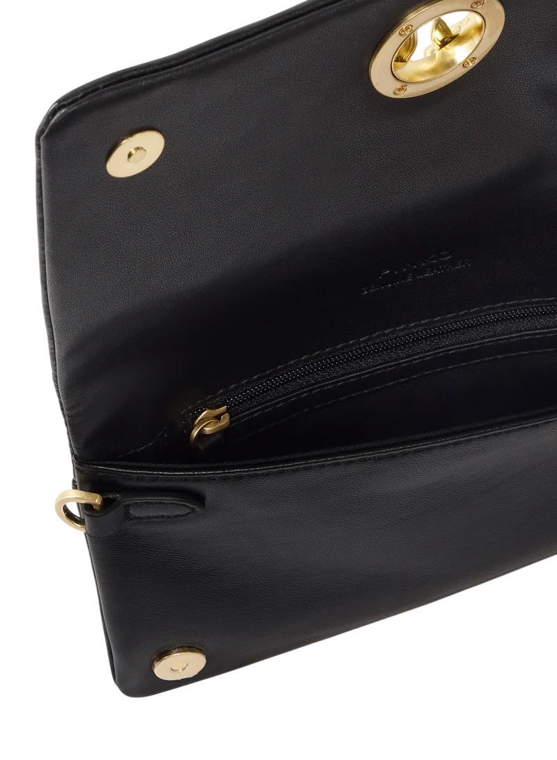 Pinko borsa Click Soft Horizontal Mini con borchie gioiello nero 107087-A0F2 Z99G PINKO