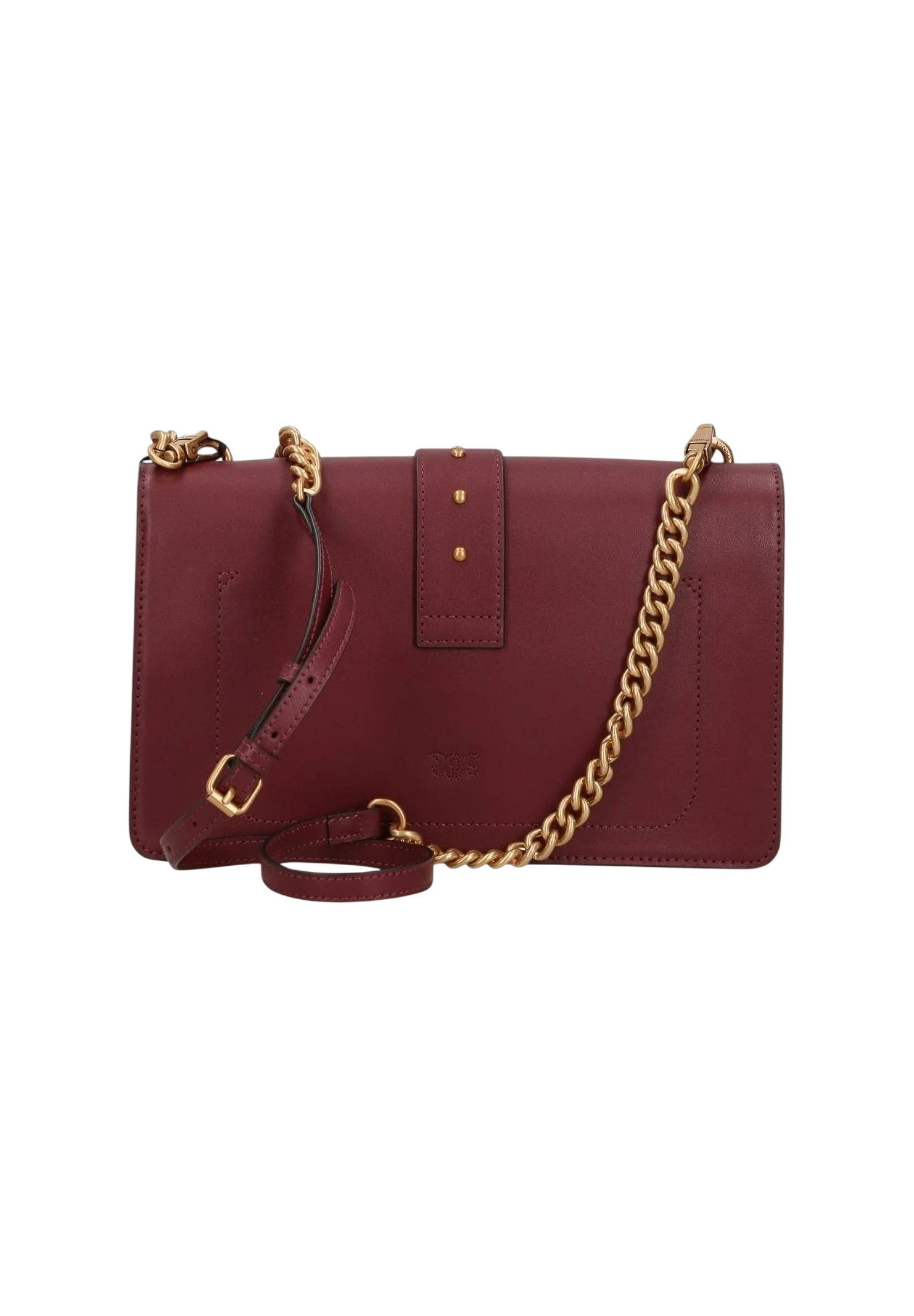 Pinko borsa Love Bag One Classic in seta bordeaux oro 107621-A0F1 WW5Q PINKO