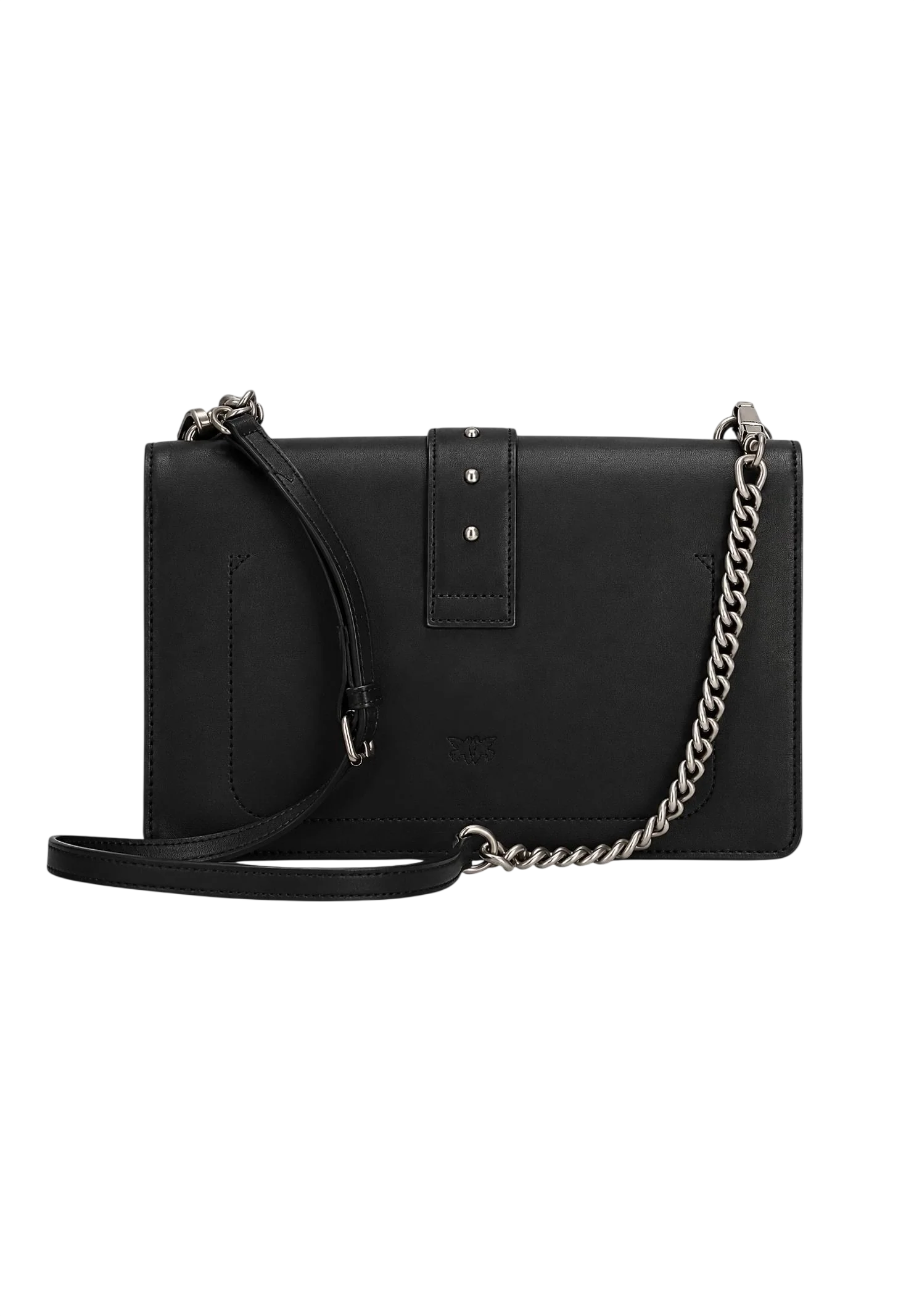 Pinko borsa Love Bag One Classic in seta nero argento 107621-A0F1 Z99O PINKO