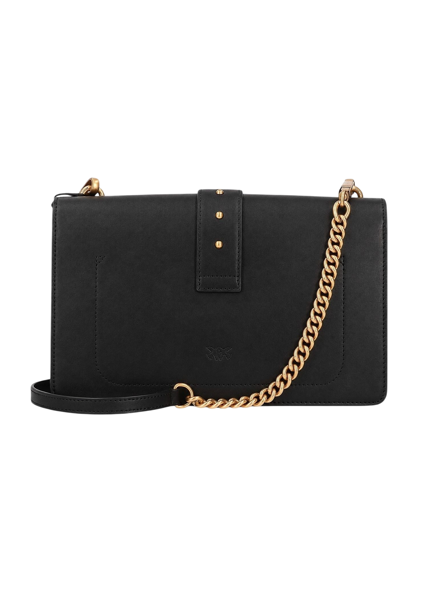 Pinko borsa Love Bag One Classic in seta nero oro 107621-A0F1 Z99Q PINKO