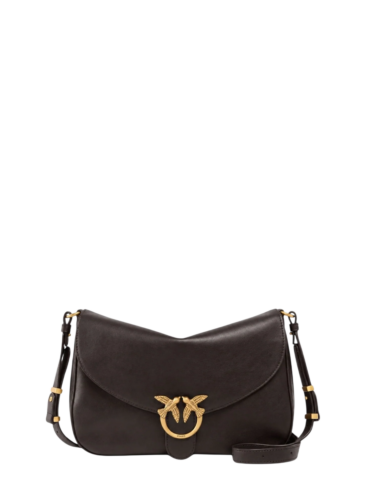 Pinko borsa Love Satchel Classic Cloud in pelle marrone 107655-A3LO L64Q PINKO