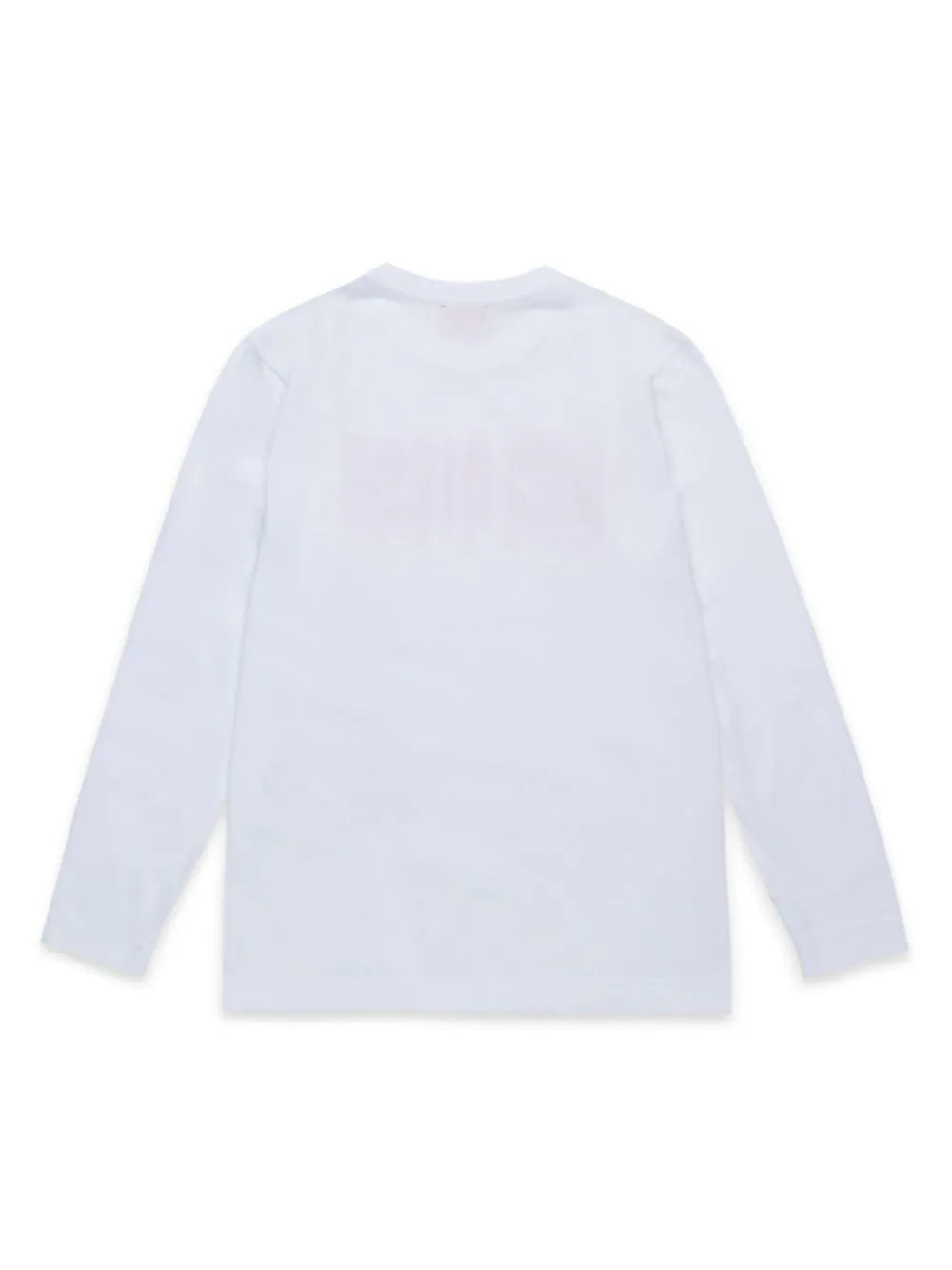 Diesel T-shirt manica lunga con stampa logo bianco rosso J02032-00YI9 K100 DIESEL