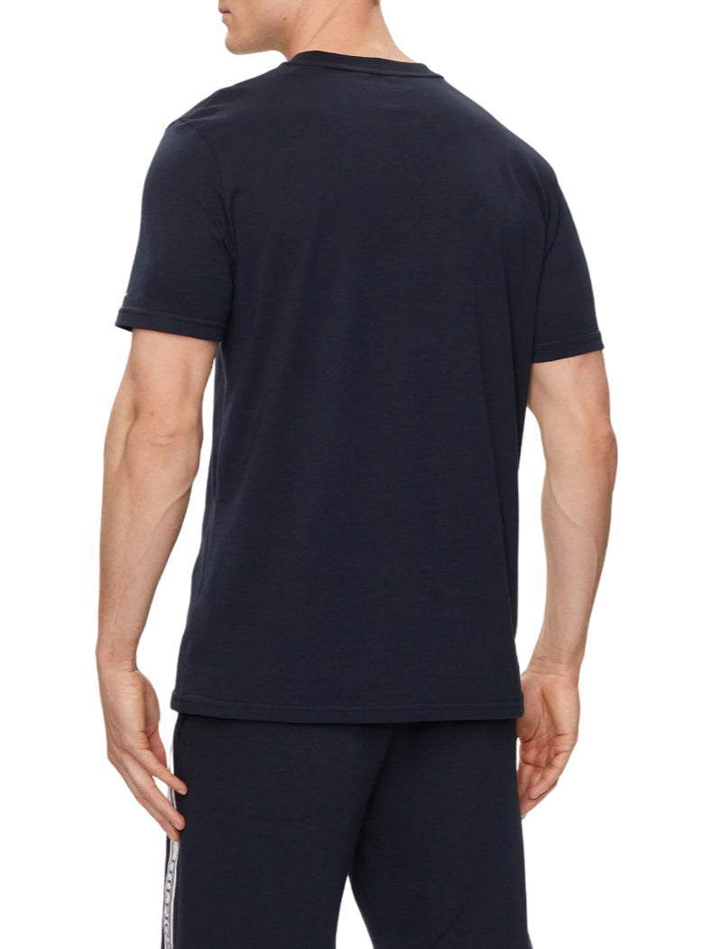 Tommy Hilfiger T-shirt manica corta con banda logo blu UM0UM03196 DW5 Tommy Hilfiger