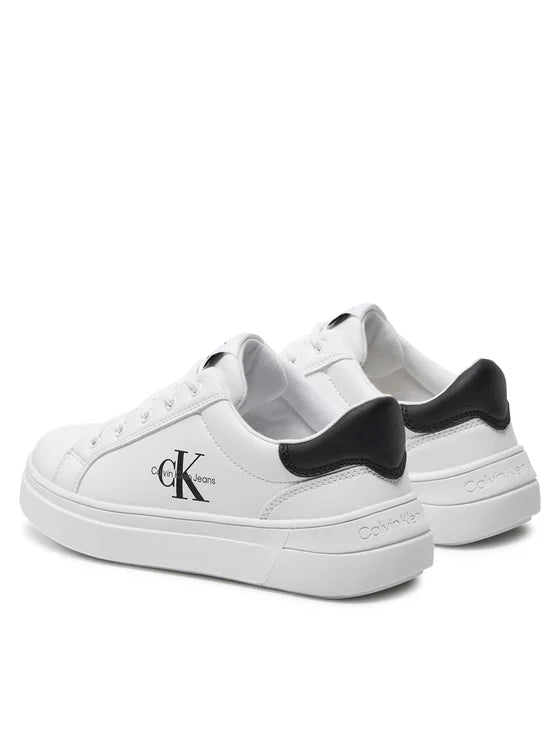 Calvin Klein Jeans sneakers Low Cut in ecopelle con logo bianco nero V3X9-80876-1355 X002 Calvin Klein Footwear