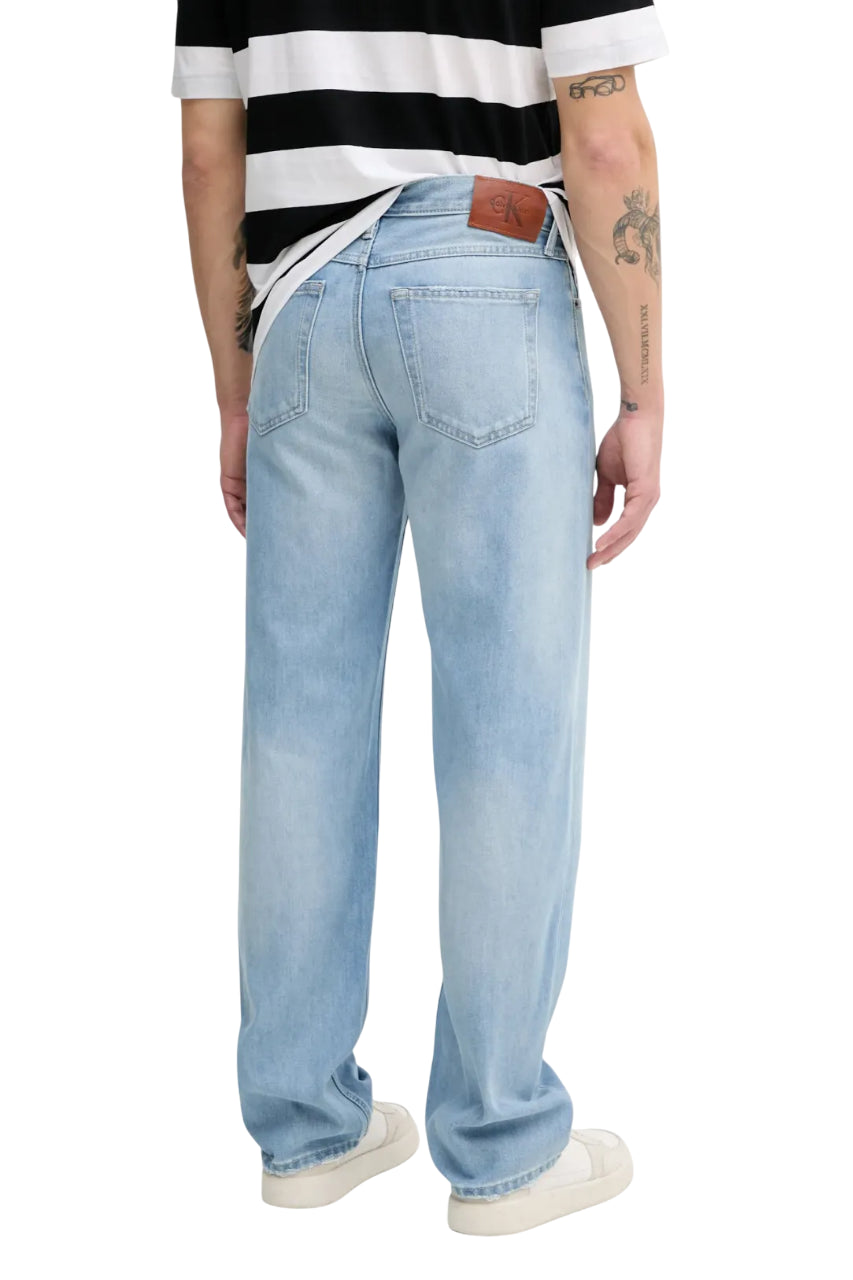 Calvin Klein Jeans jeans gamba dritta lavaggio blu LV04RB706G UBE Calvin Klein Jeans