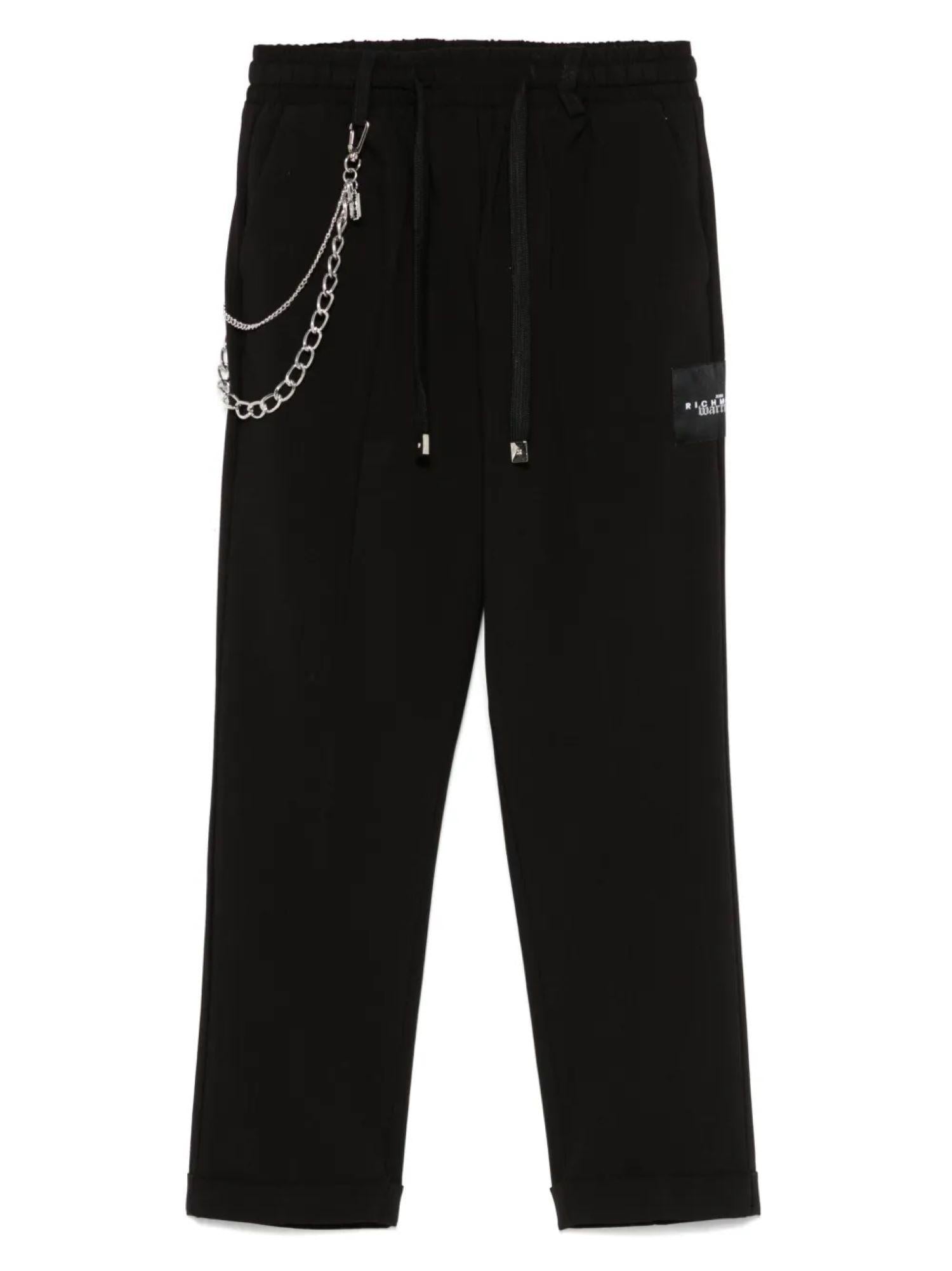 John Richmond pantaloni Baum con catenella nero RBP25227PA BLACK John RICHMOND