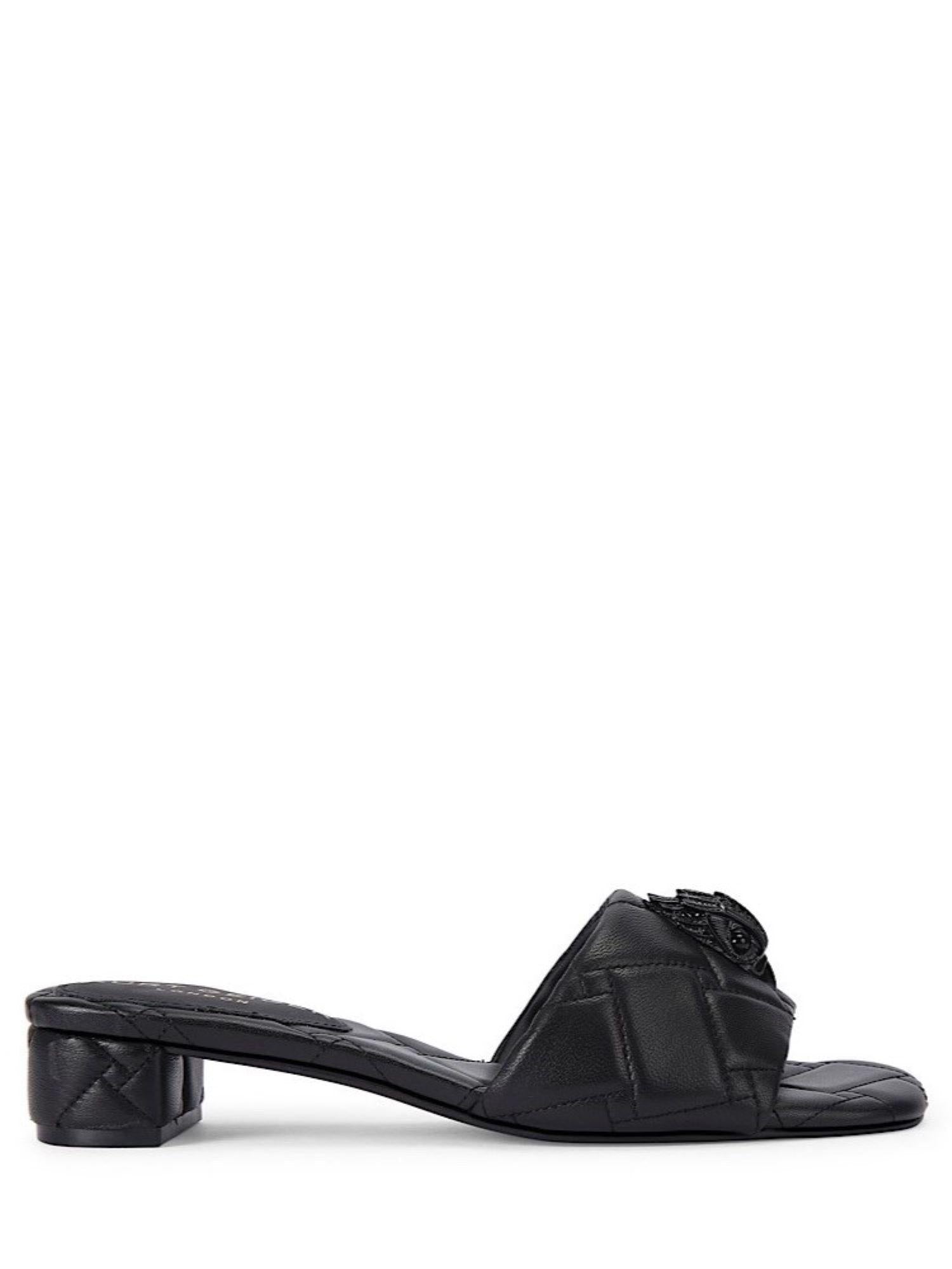 Kurt Geiger ciabatte in pelle trapuntata Kensington nero 4353400109 BLACK KURT GEIGER