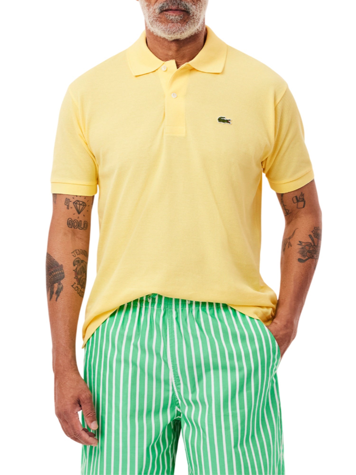 Lacoste polo manica corta 12.12 in piquè giallo 1212 107 LACOSTE