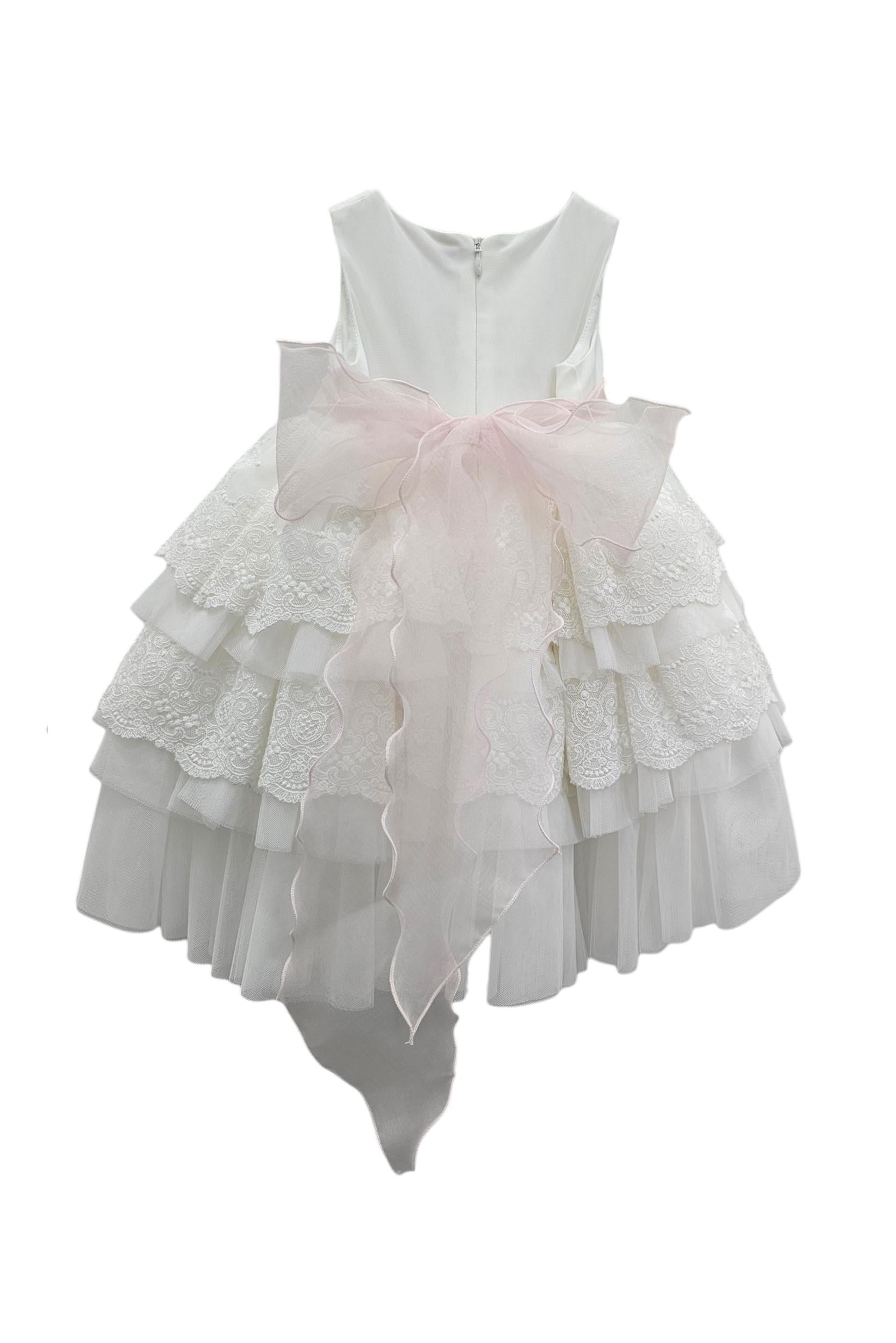Mimilù abito da cerimonia in tulle e pizzo bianco 161 UNI MImilù