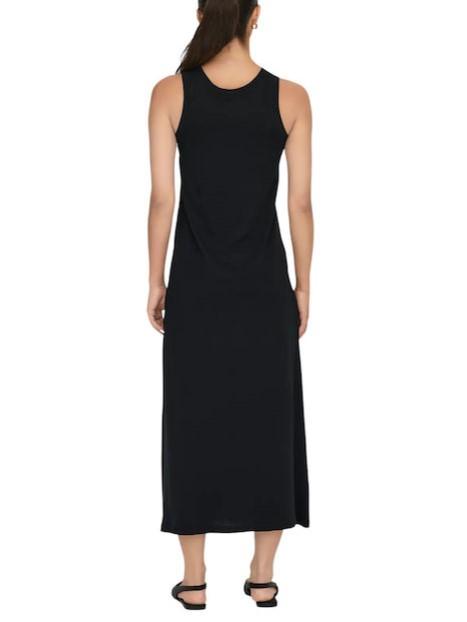 Only abito lungo smanicato in jersey nero 15287819 BLACK ONLY