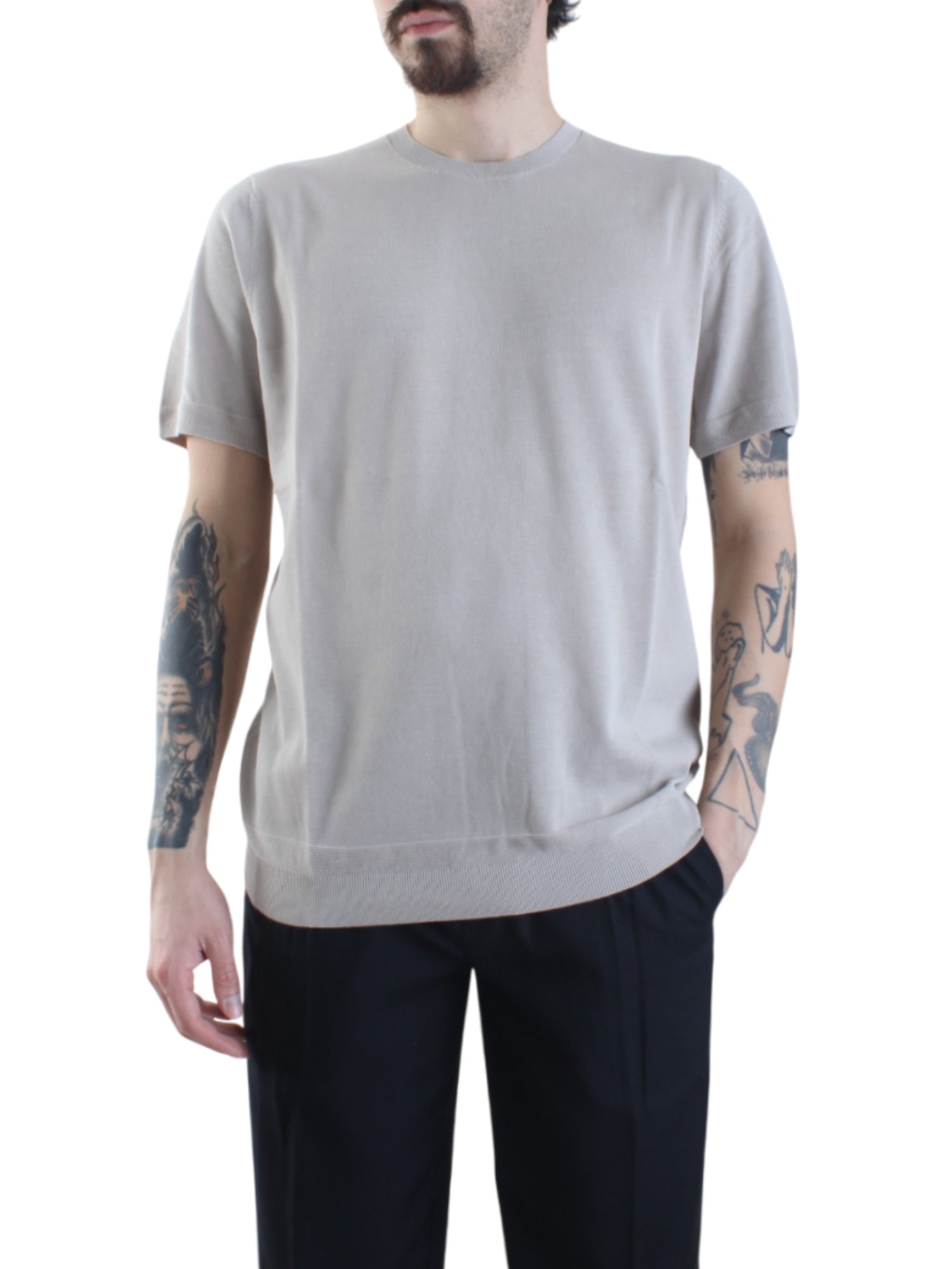 Opificio 4.0 maglia manica corta basic ecrù 651001 CORDA Opificio 4.0