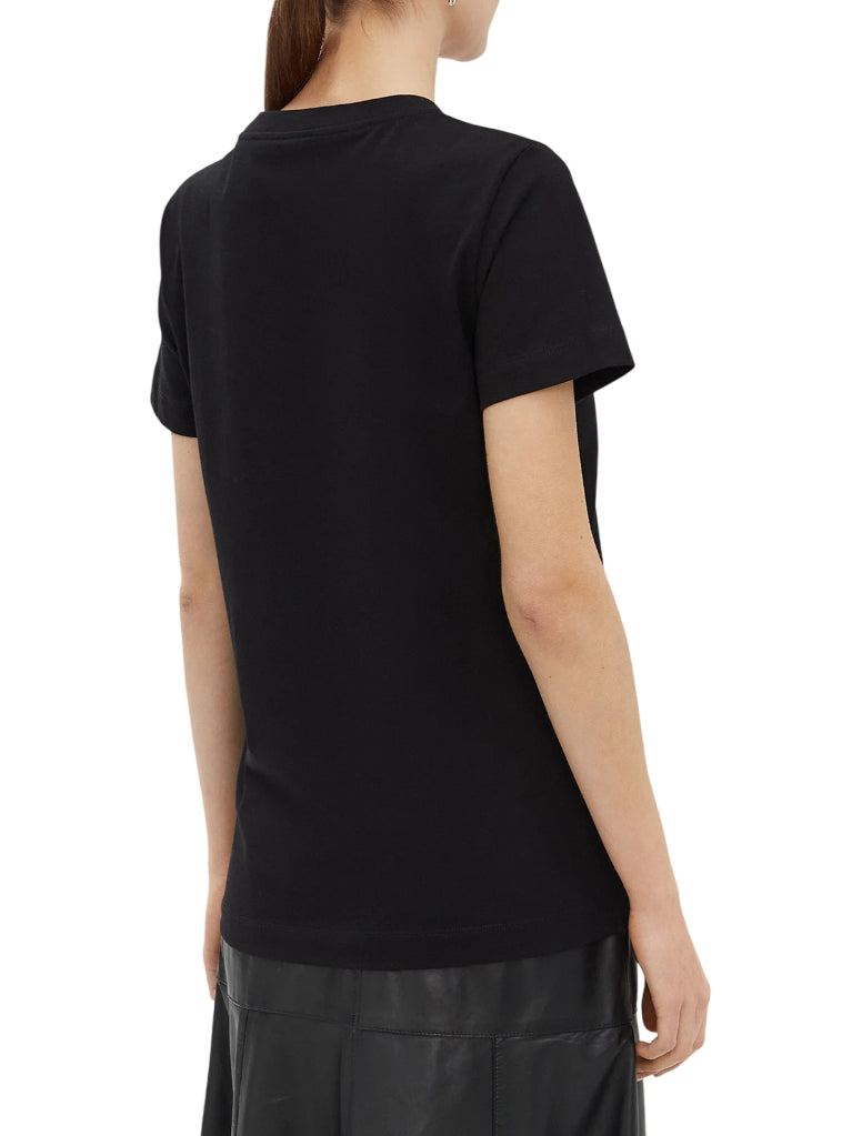 Pinko T-shirt manica corta Star con logo ricamato nero 101752-A2HN Z99 PINKO