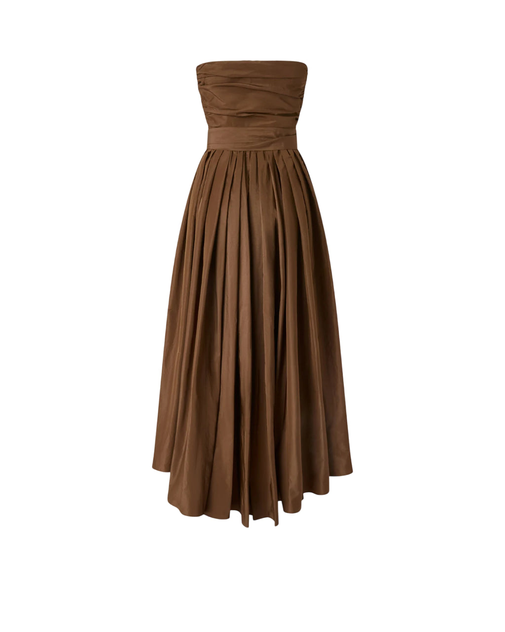 Pinko abito midi Pappagallo in taffetà marrone 104937-Y3LE L71 PINKO