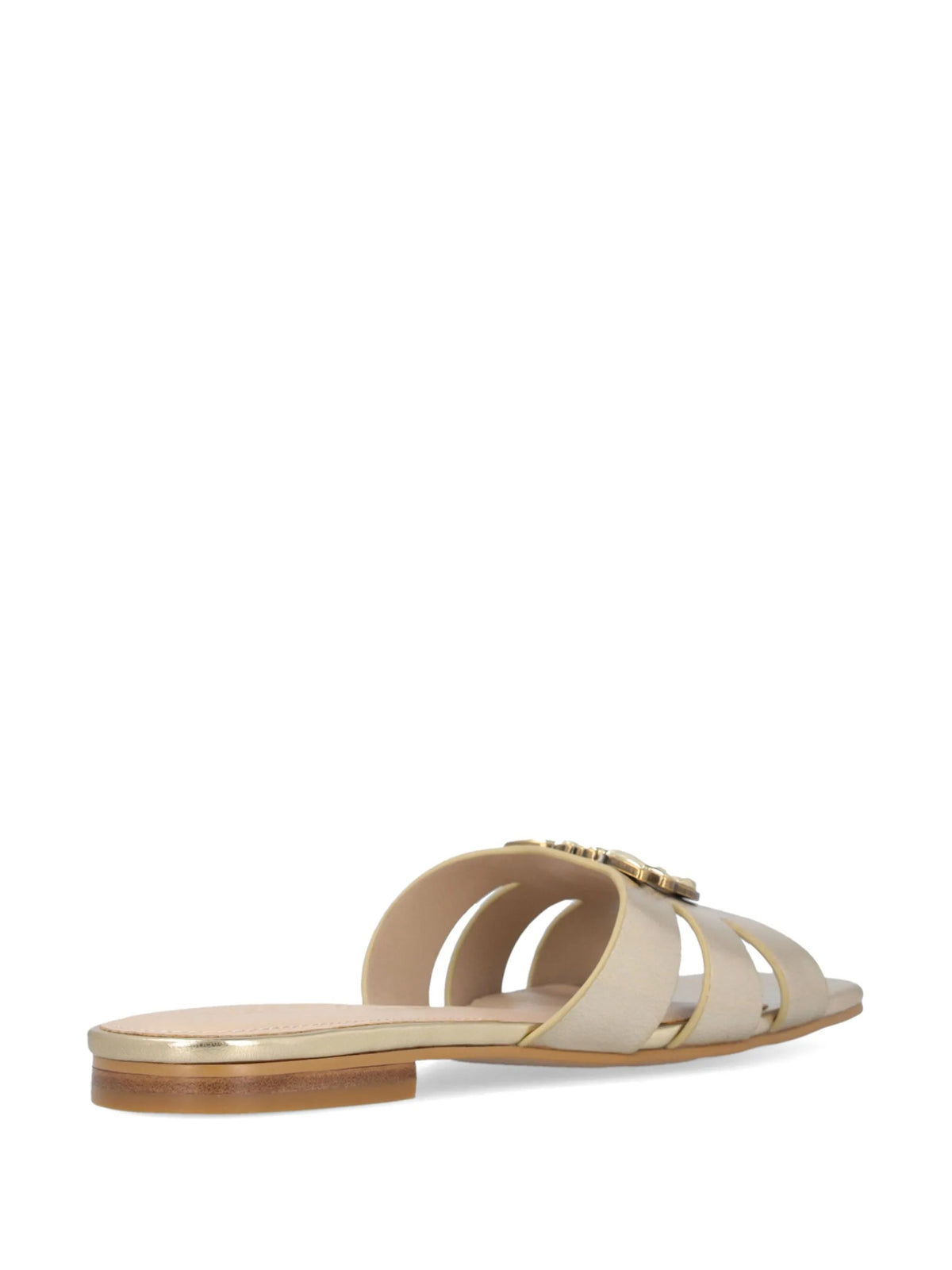 Pinko ciabatta Marli in pelle laminata con logo platino SD0313P049 Z22 PINKO