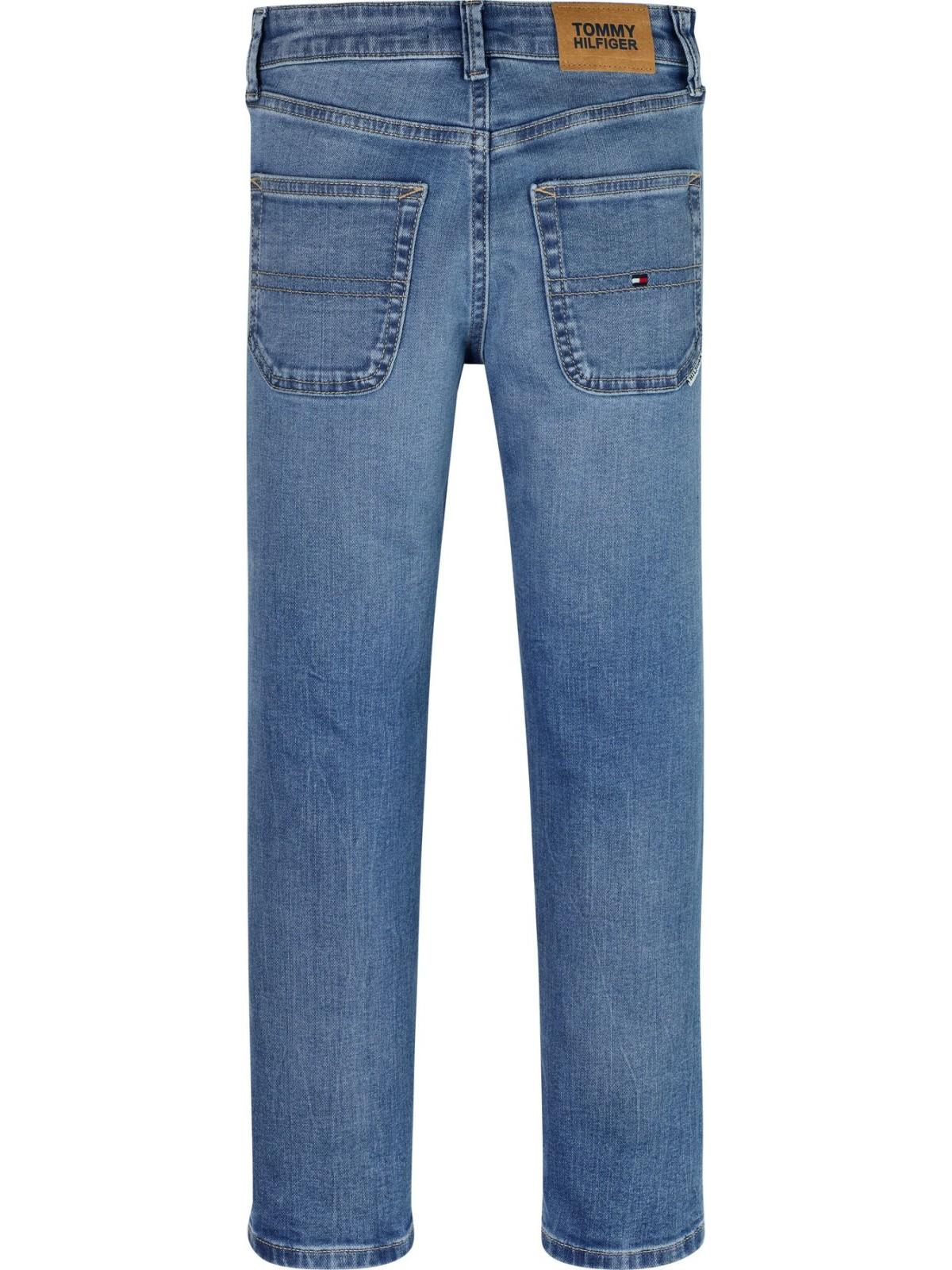 Tommy Hilfiger jeans gamba dritta lavaggio blu medio KB0KB09039 1A4 Tommy Hilfiger