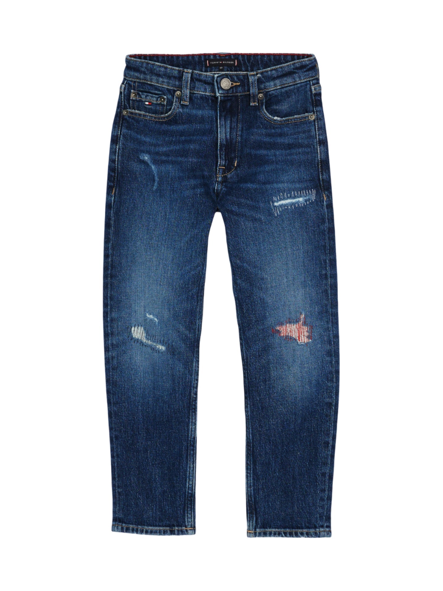 Tommy Hilfiger jeans Skater gamba dritta con strappi lavaggio blu KB0KB09327 1BK Tommy Hilfiger
