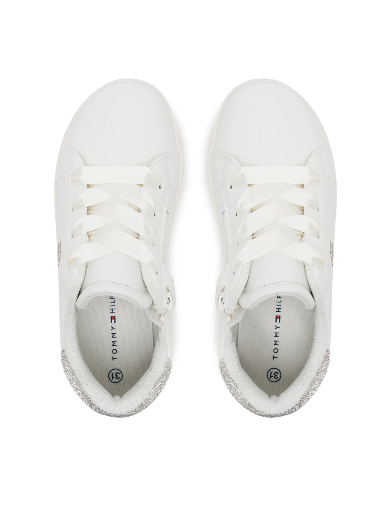 Tommy Hilfiger sneakers in ecopelle con dettagli glitter bianco T1A9-33728-1439 X024 Tommy Hilfiger